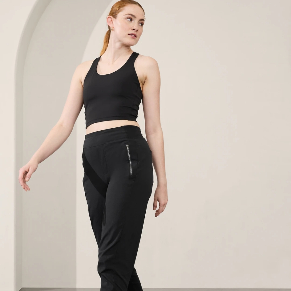 Athleta Trekkie North High Rise‎ Jogger black size 14